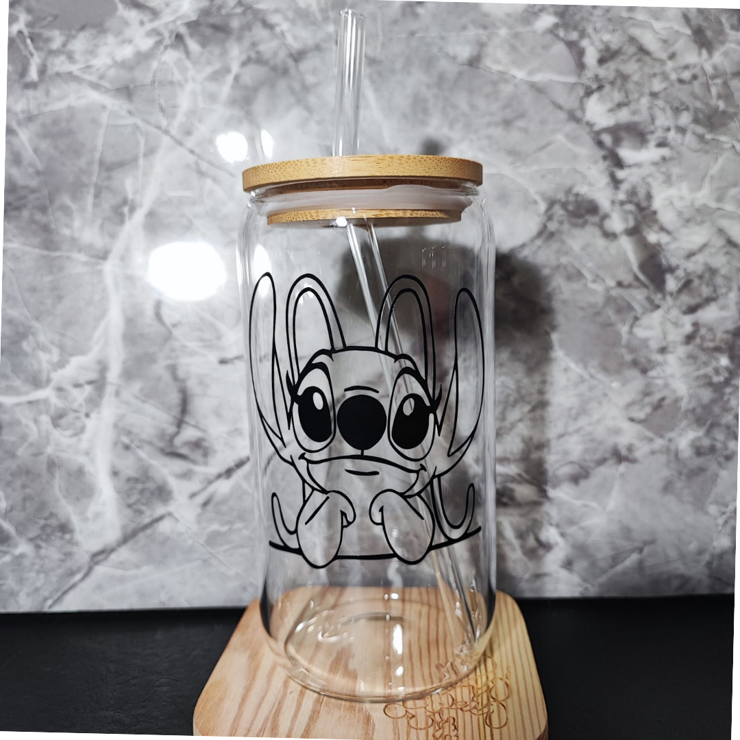 Vaso de vidrio Stitch
