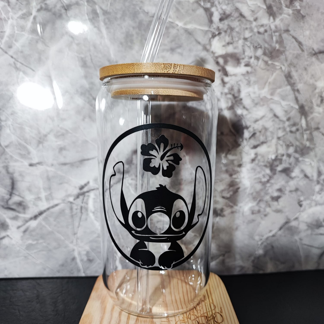 Vaso de vidrio Stitch