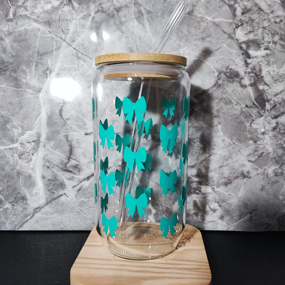 Vaso de vidrio Moños