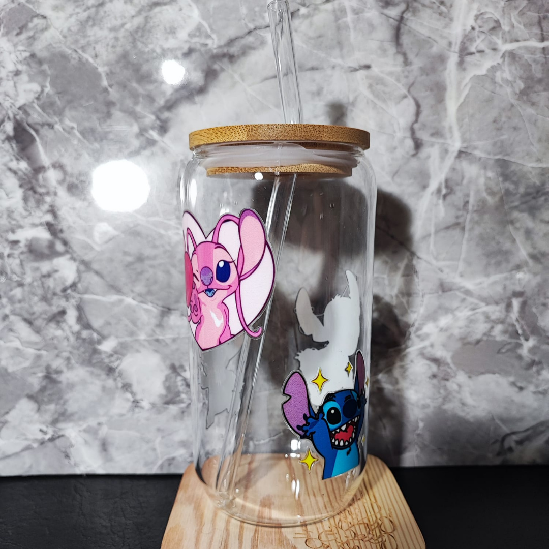 Vaso de vidrio Stitch