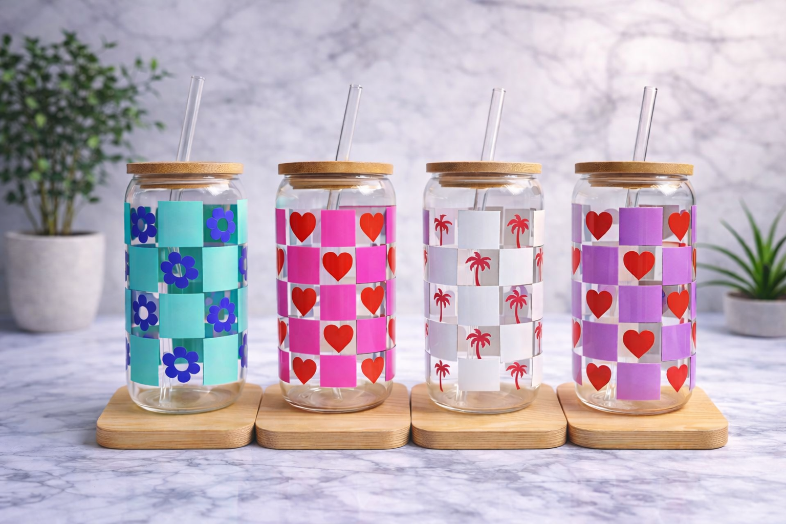 Vaso de vidrio Cuadrille