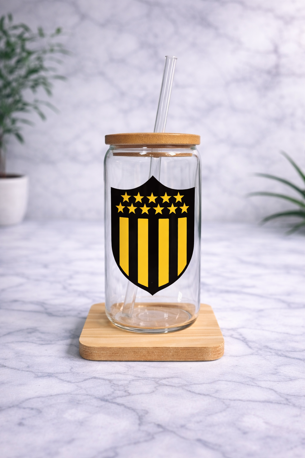 Vaso de vidrio Escudos