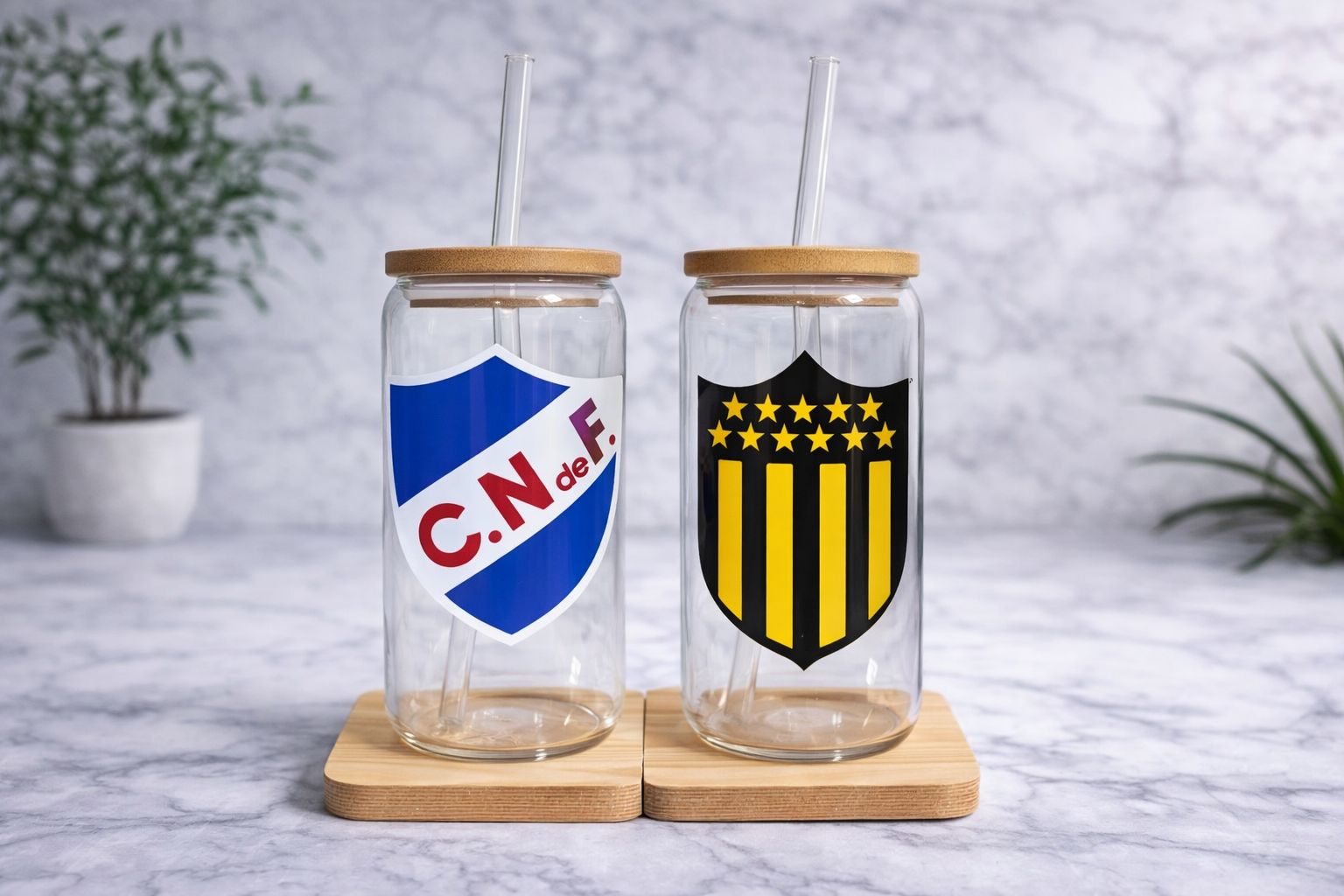 Vaso de vidrio Escudos