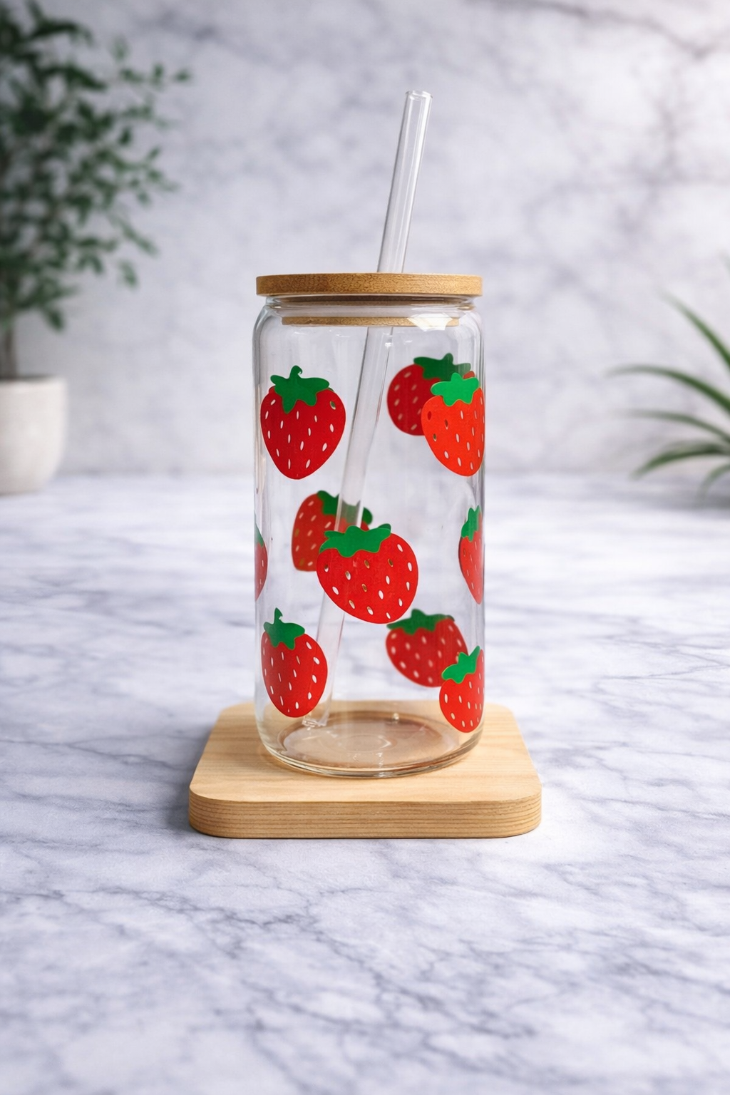 Vaso de vidrio Frutas