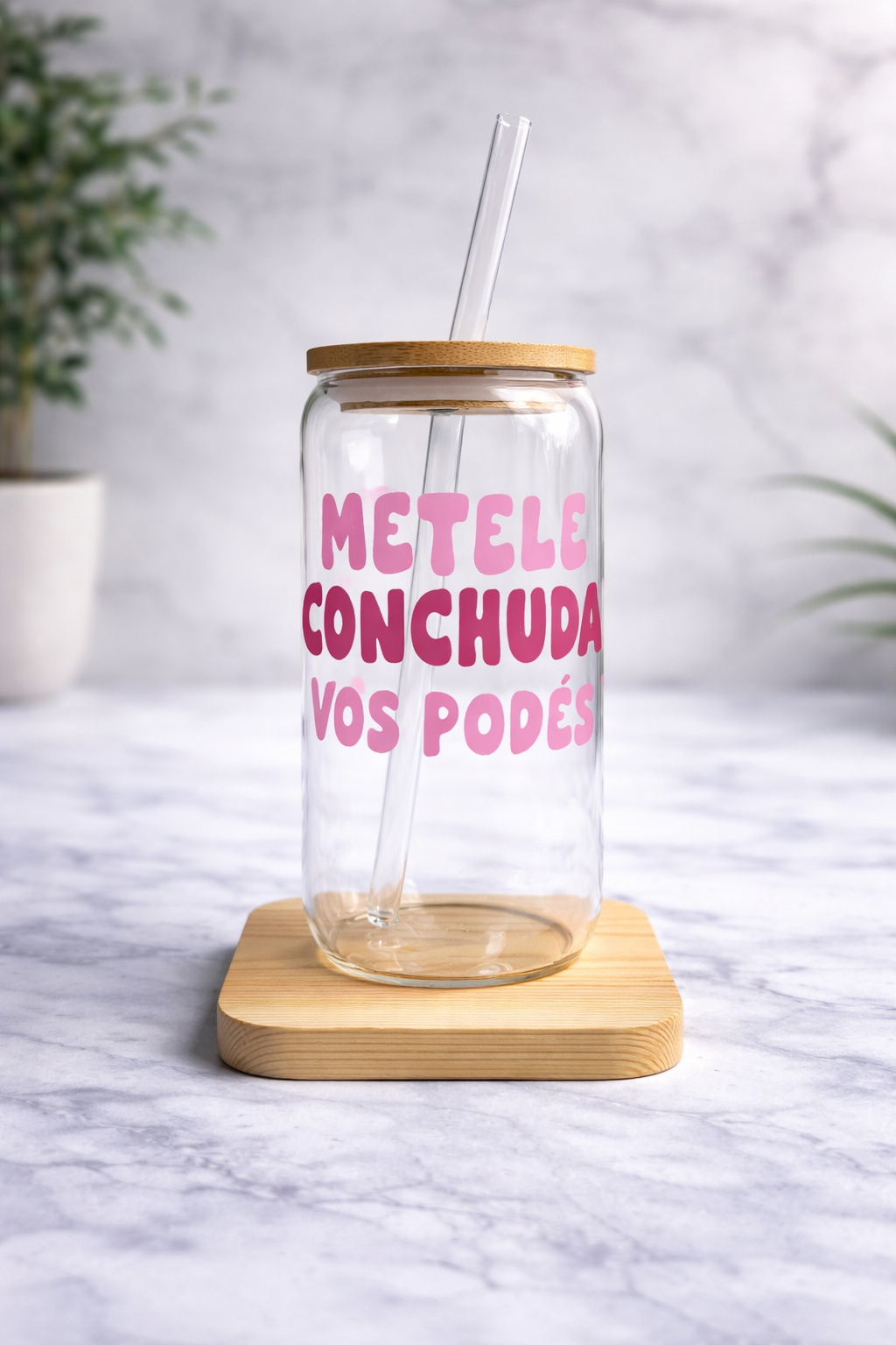 Vaso de vidrio Métele Conchuda