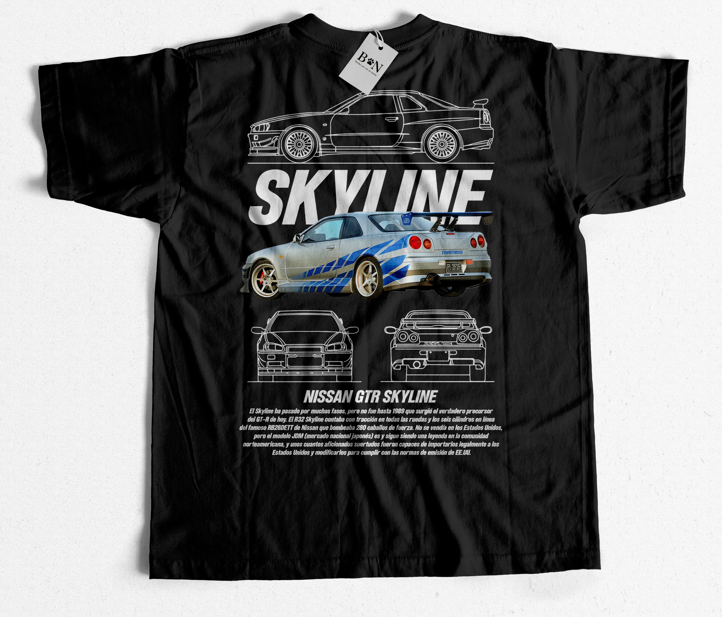 Remera Nissan GTR skyline